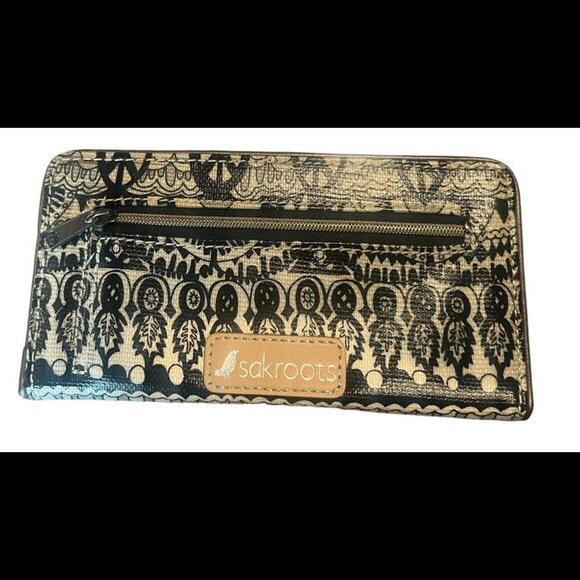 Sakroots Artist Boho Circle Elephant Embroidered Zip Wallet - Picture 2 of 3